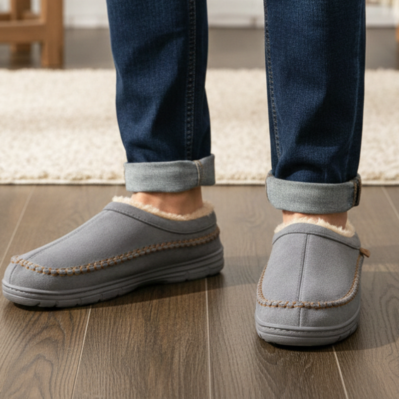 Kylen | Men’s Cozy Indoor & Outdoor Slippers with Durable Sole & Fleece Lining