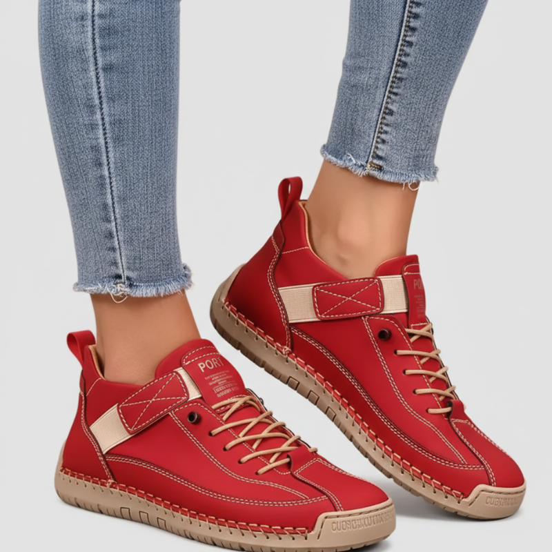 Kelly | Women’s Leather Sneakers Slip-On Walking Shoes