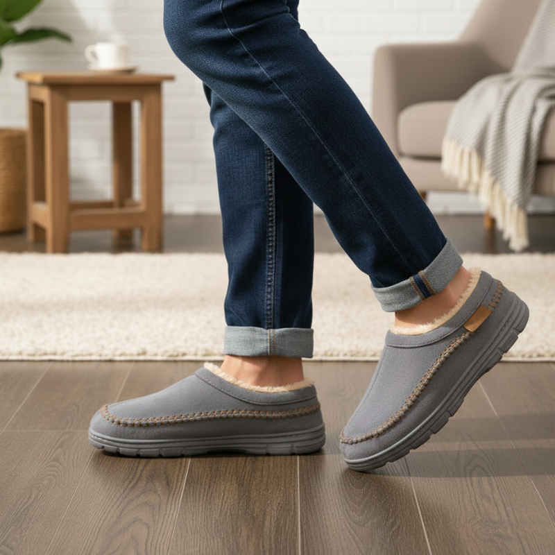 Kylen | Men’s Cozy Indoor & Outdoor Slippers with Durable Sole & Fleece Lining