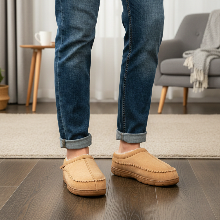 Kylen | Men’s Cozy Indoor & Outdoor Slippers with Durable Sole & Fleece Lining