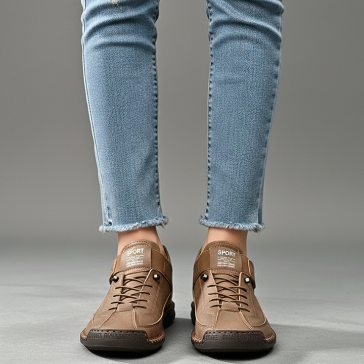 Kelly | Women’s Leather Sneakers Slip-On Walking Shoes