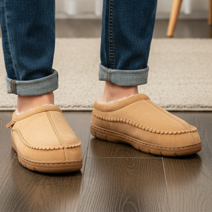 Kylen | Men’s Cozy Indoor & Outdoor Slippers with Durable Sole & Fleece Lining