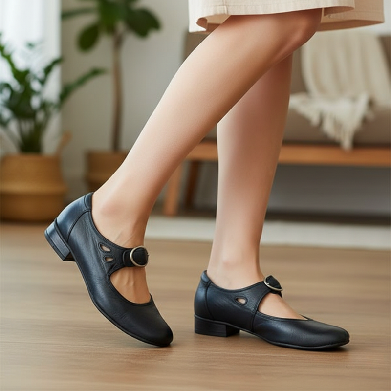 Kelly | Women's Adjustable Slip On with Leather Strap Shoes