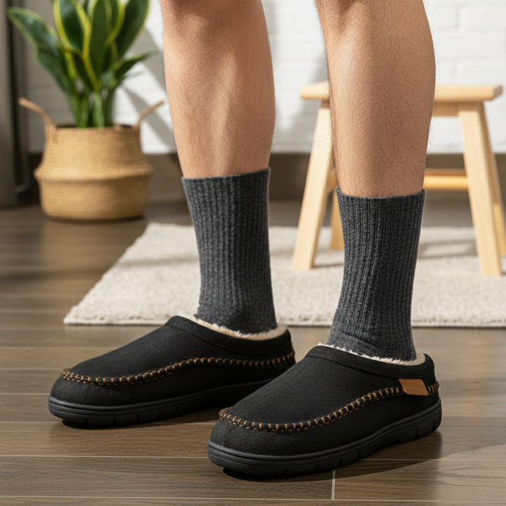 Kylen | Men’s Cozy Indoor & Outdoor Slippers with Durable Sole & Fleece Lining