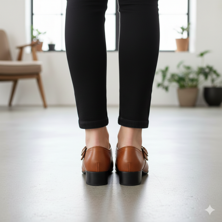 Kelly | Women's Adjustable Slip On with Leather Strap Shoes