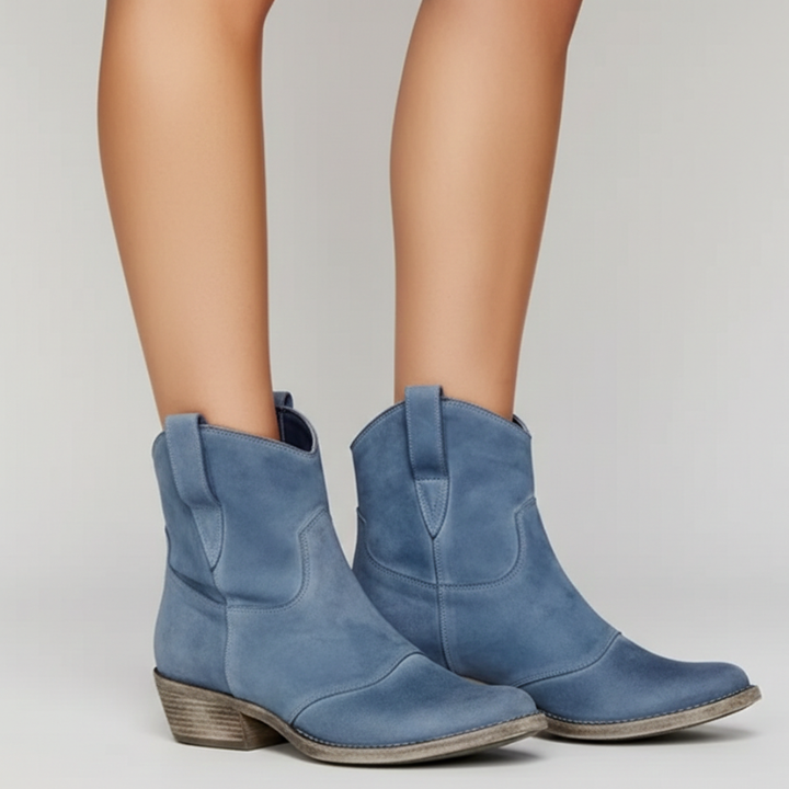 Kelly | Women’s Classic Pull-On Cowboy Style Vintage, Western Ankle Boots
