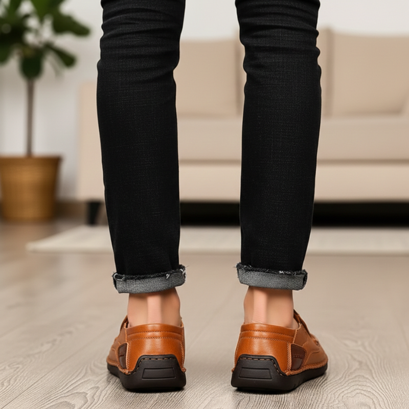 Kylen | Men’s Casual Leather Slip-On Loafers – Rubber Sole