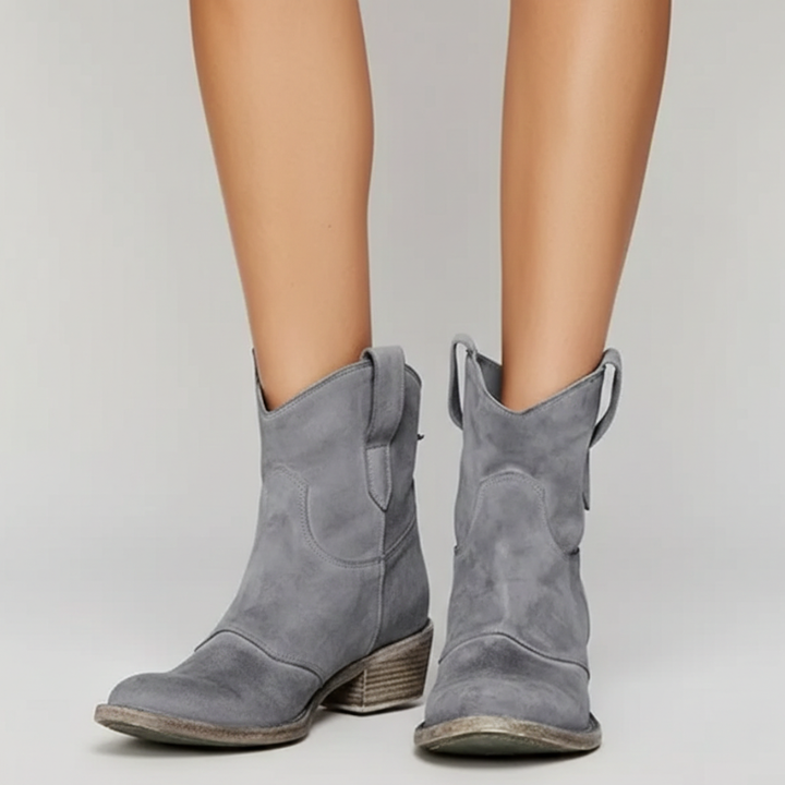 Kelly | Women’s Classic Pull-On Cowboy Style Vintage, Western Ankle Boots