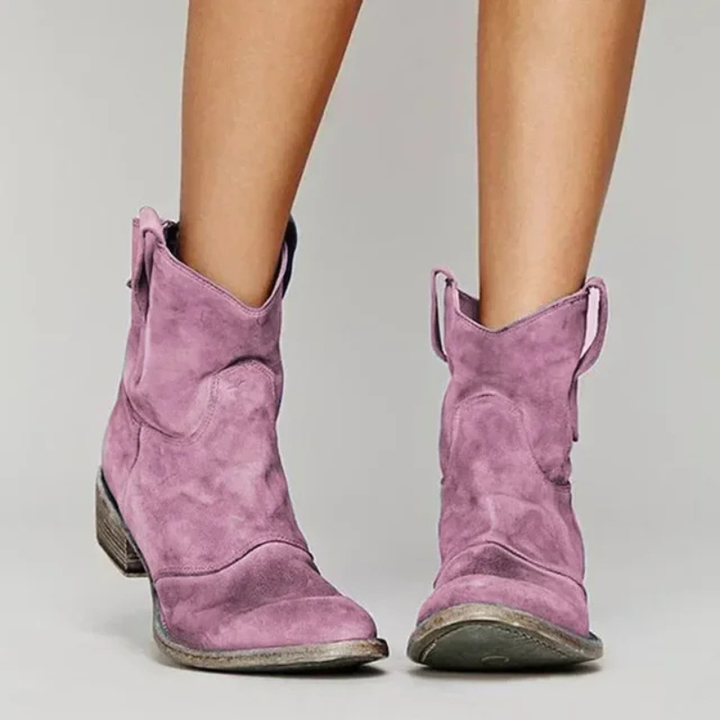 Kelly | Women’s Classic Pull-On Cowboy Style Vintage, Western Ankle Boots