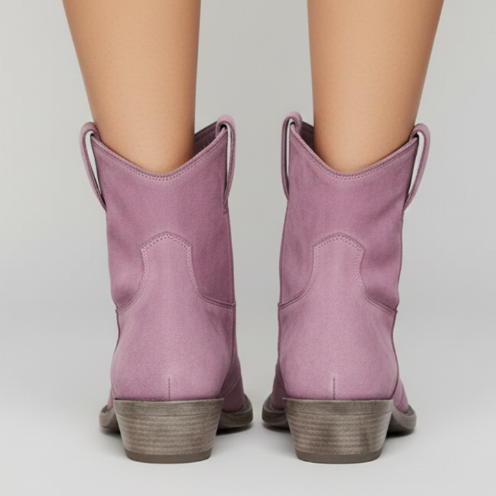 Kelly | Women’s Classic Pull-On Cowboy Style Vintage, Western Ankle Boots