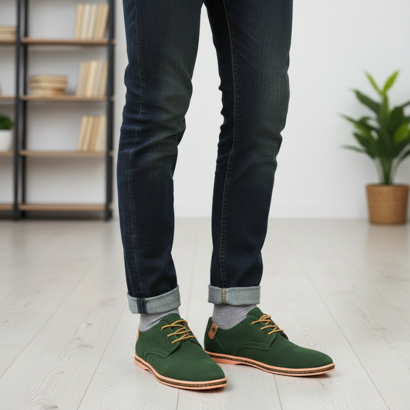 Kylen | Men’s Casual Suede-Style Oxford Shoes, Versatile Lace-Up