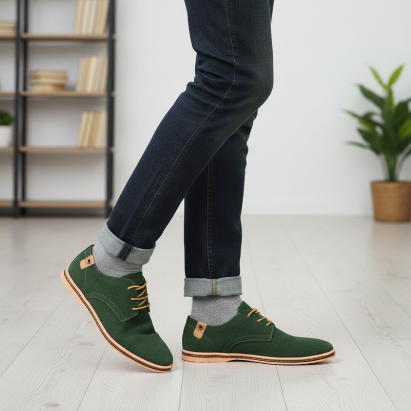 Kylen | Men’s Casual Suede-Style Oxford Shoes, Versatile Lace-Up