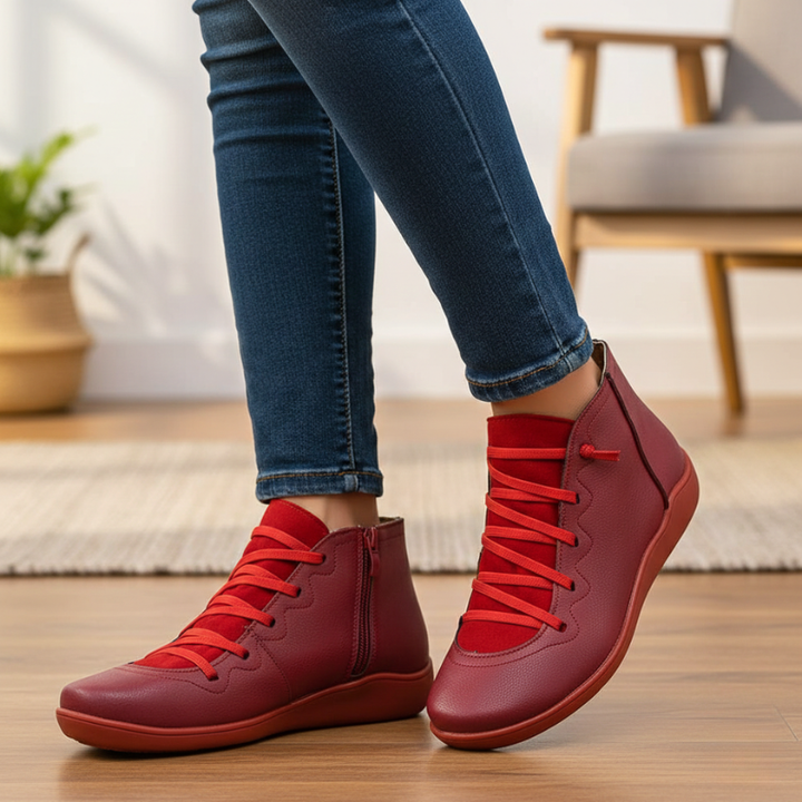 Kelly | Women's Vintage Lace-Up Leather Boots