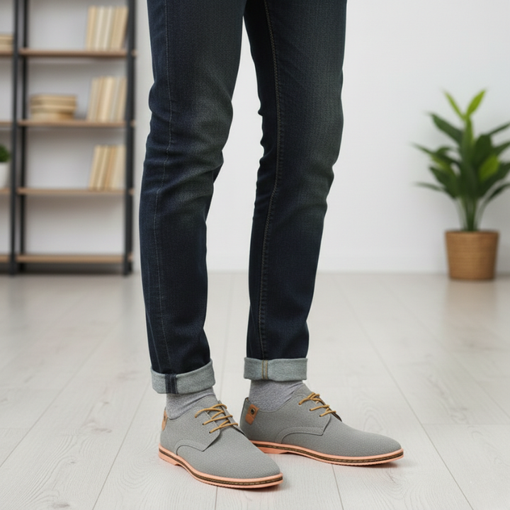 Kylen | Men’s Casual Suede-Style Oxford Shoes, Versatile Lace-Up