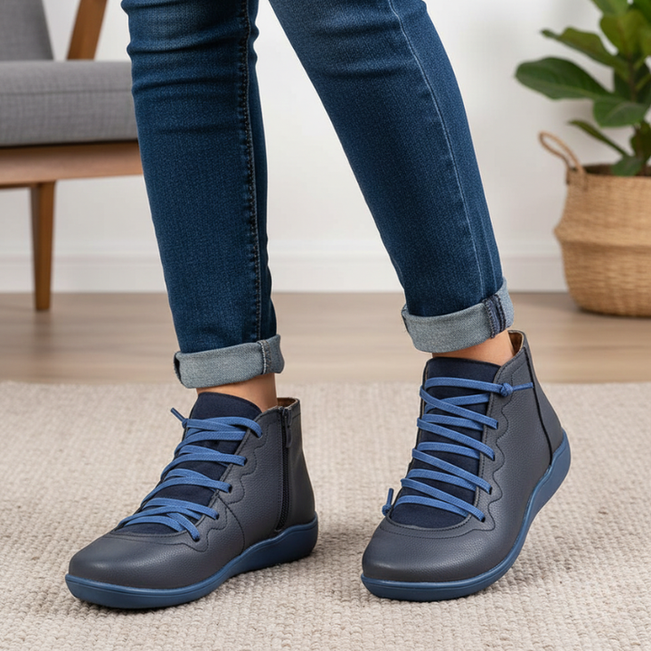 Kelly | Women's Vintage Lace-Up Leather Boots