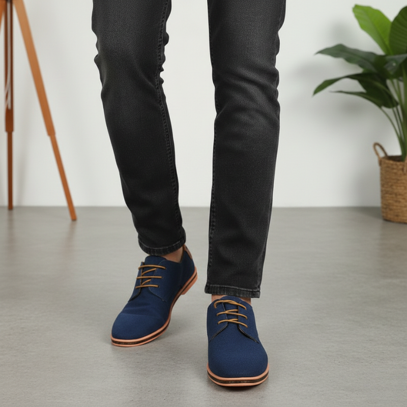 Kylen | Men’s Casual Suede-Style Oxford Shoes, Versatile Lace-Up