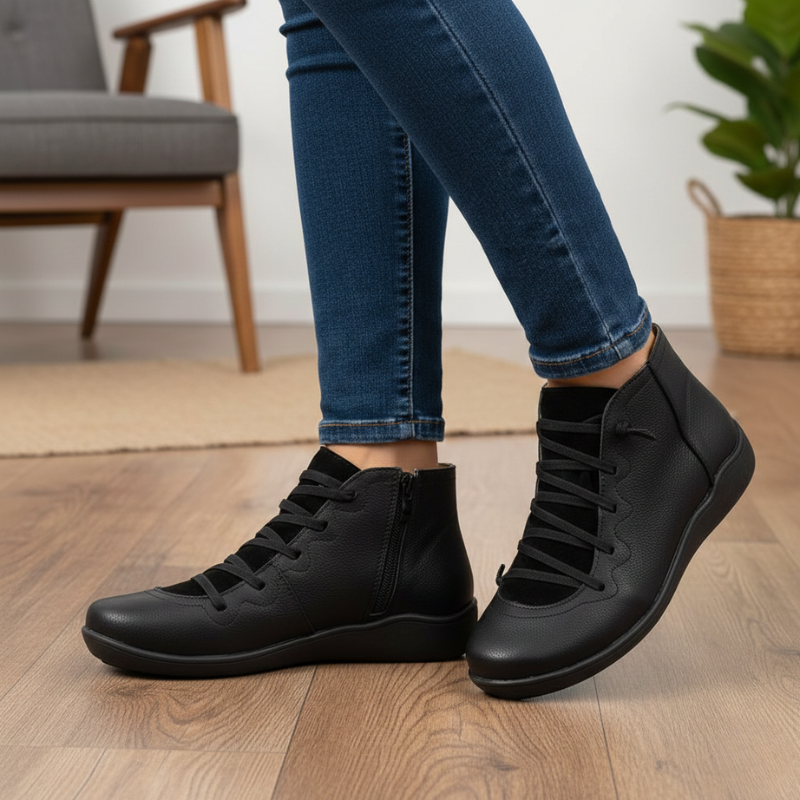 Kelly | Women's Vintage Lace-Up Leather Boots