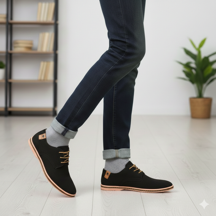 Kylen | Men’s Casual Suede-Style Oxford Shoes, Versatile Lace-Up