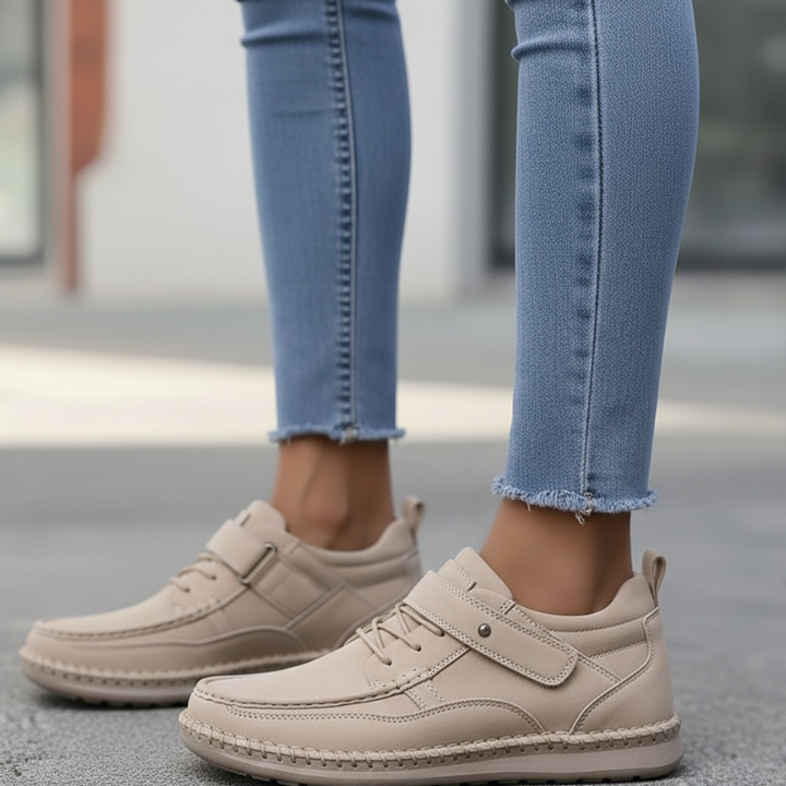 Kelly | Women’s Leather Sneakers Slip-On Walking Shoes