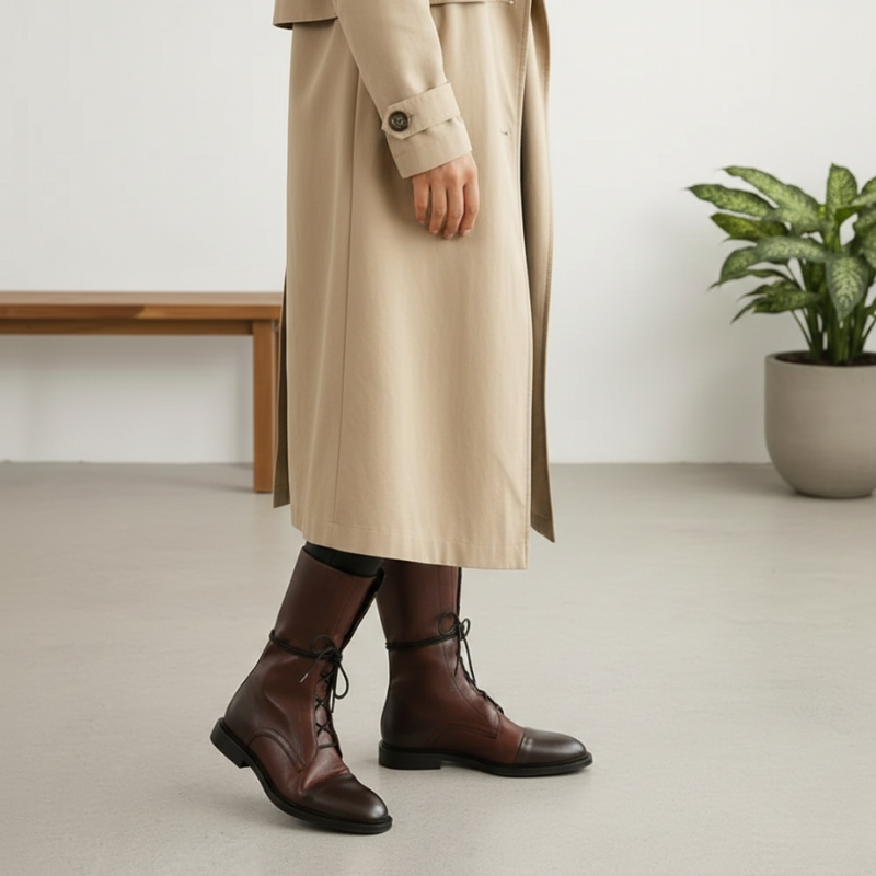 Kelly | Women's Italian Leather Classic Heeled Boots