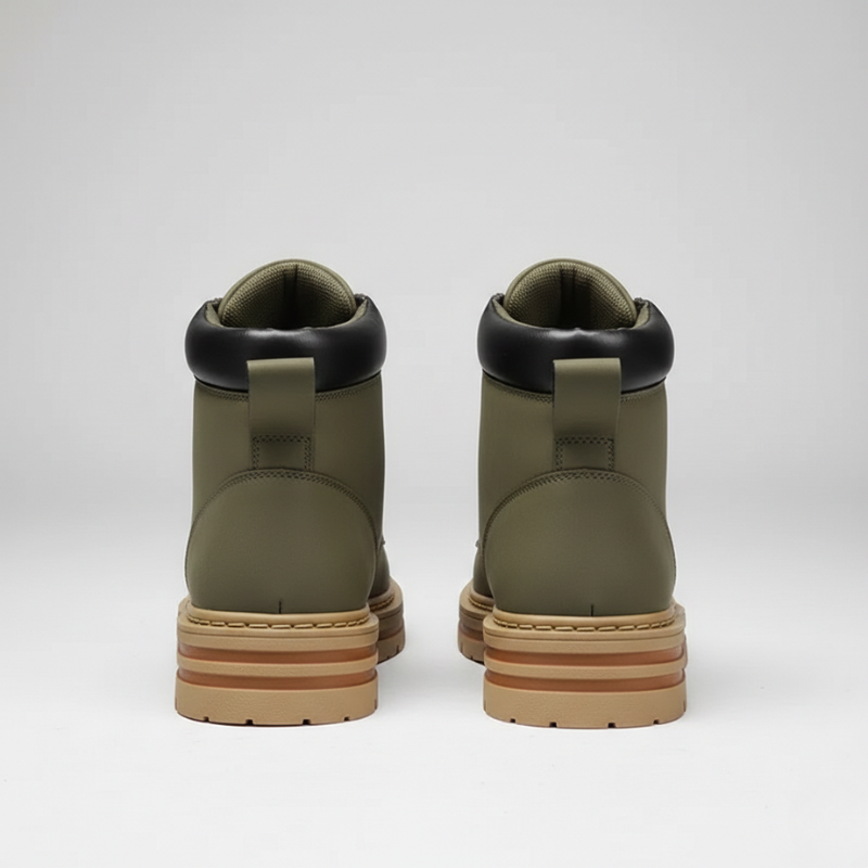 Kylen | Men’s Leather Ankle Boots, Lace-Up All-Weather Non-Slip Sole