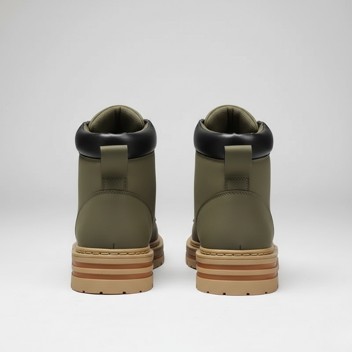 Kylen | Men’s Leather Ankle Boots, Lace-Up All-Weather Non-Slip Sole