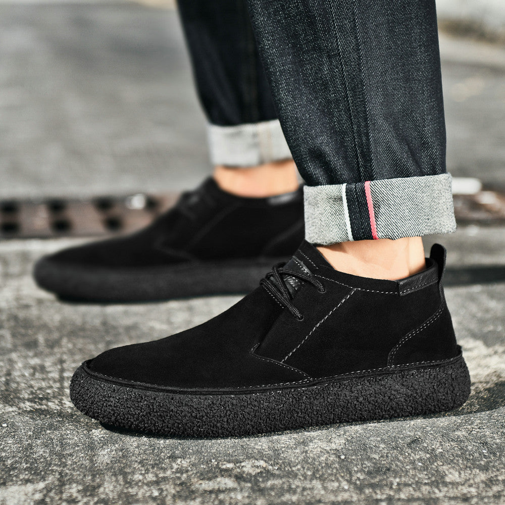 Kylen | Men's Lace-Up Loafers, Mid-Top with Textured Sole