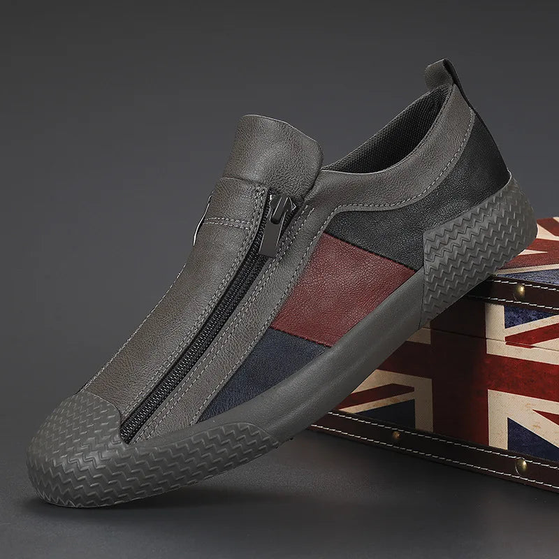 Kylen | Men's Slip-On Sneakers, Side Zipper Design