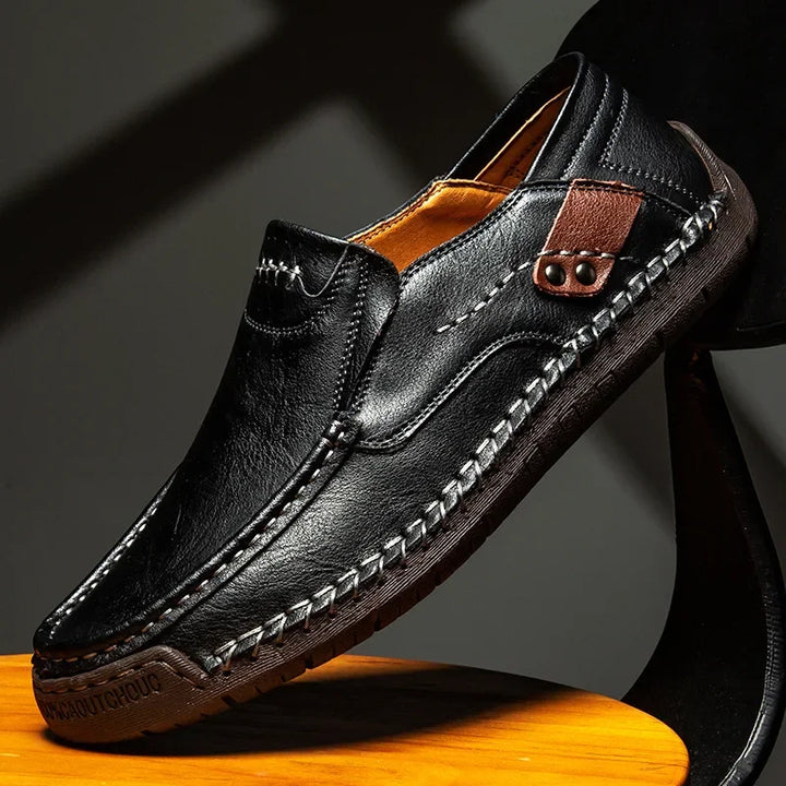 Kylen | Men’s Casual Leather Slip-On Loafers – Rubber Sole
