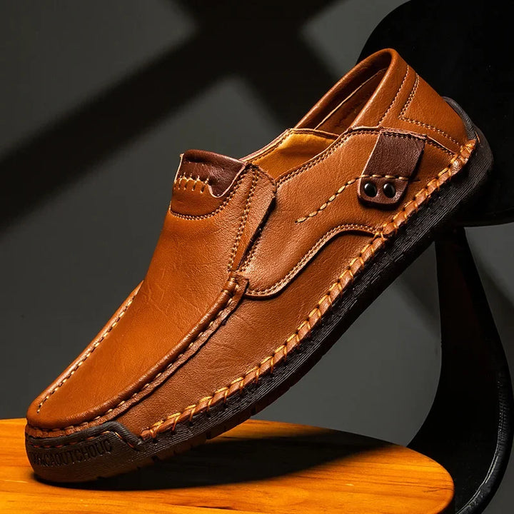 Kylen | Men’s Casual Leather Slip-On Loafers – Rubber Sole