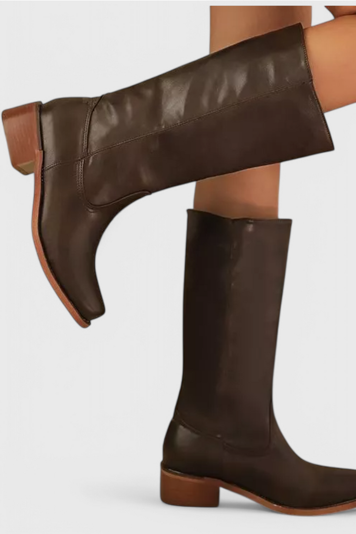 Kelly | Women's Knee High Boots, Stacked Heel