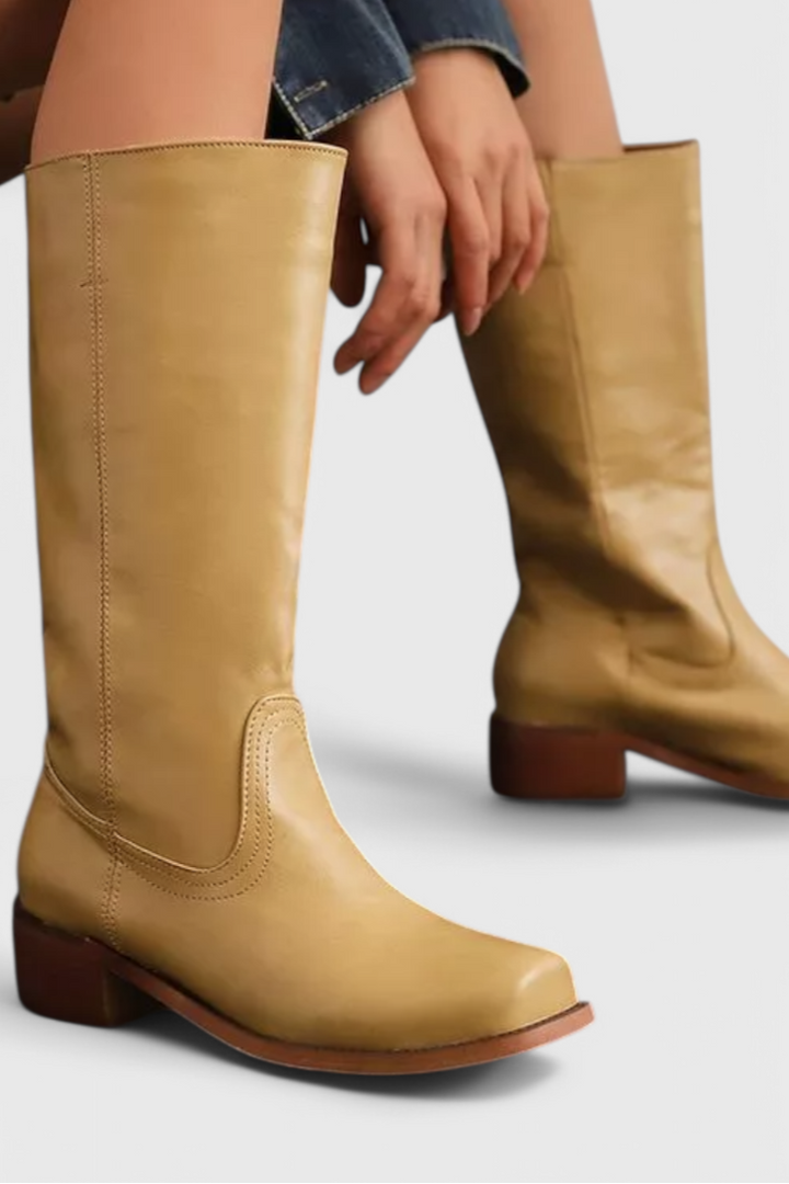 Kelly | Women's Knee High Boots, Stacked Heel