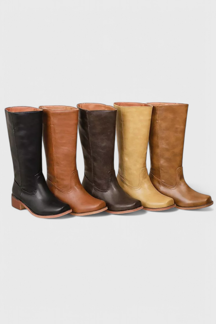 Kelly | Women's Knee High Boots, Stacked Heel