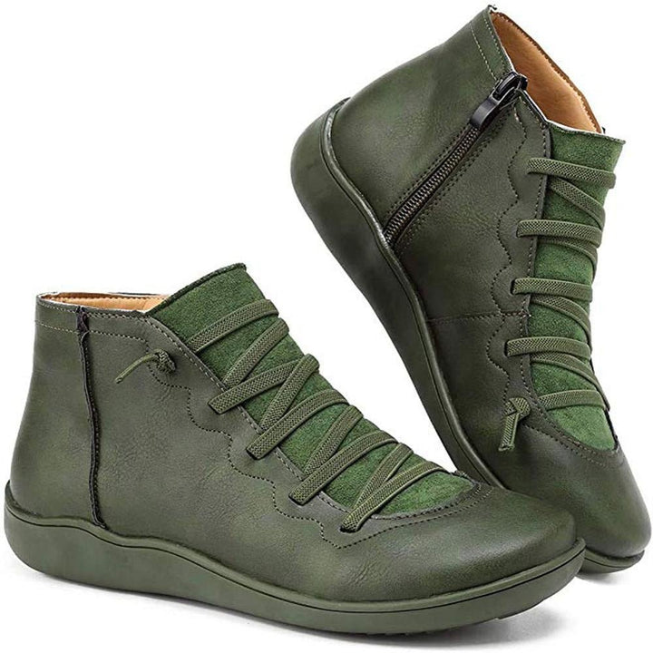Kelly | Women's Vintage Lace-Up Leather Boots